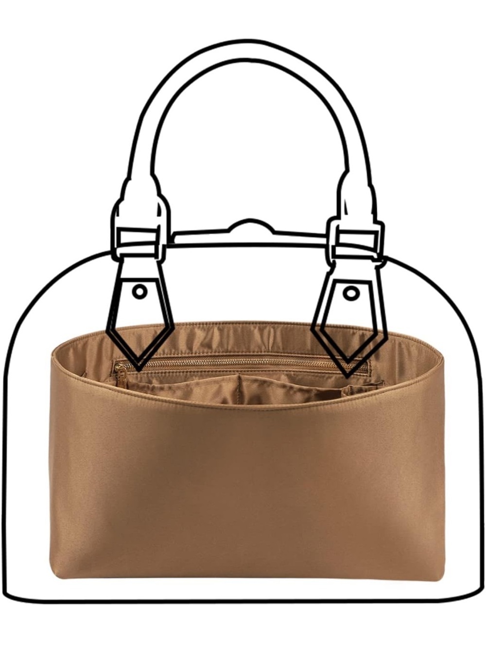 Speedy Neverfull Tote Organizer Insert - Silky smooth With Zipper 1889/bb9-1